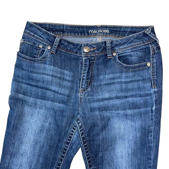 Maurice’s Dark Wash Blue Denim Jeans Women’s 8 Casual Midrise Stitching - Picture 4 of 11